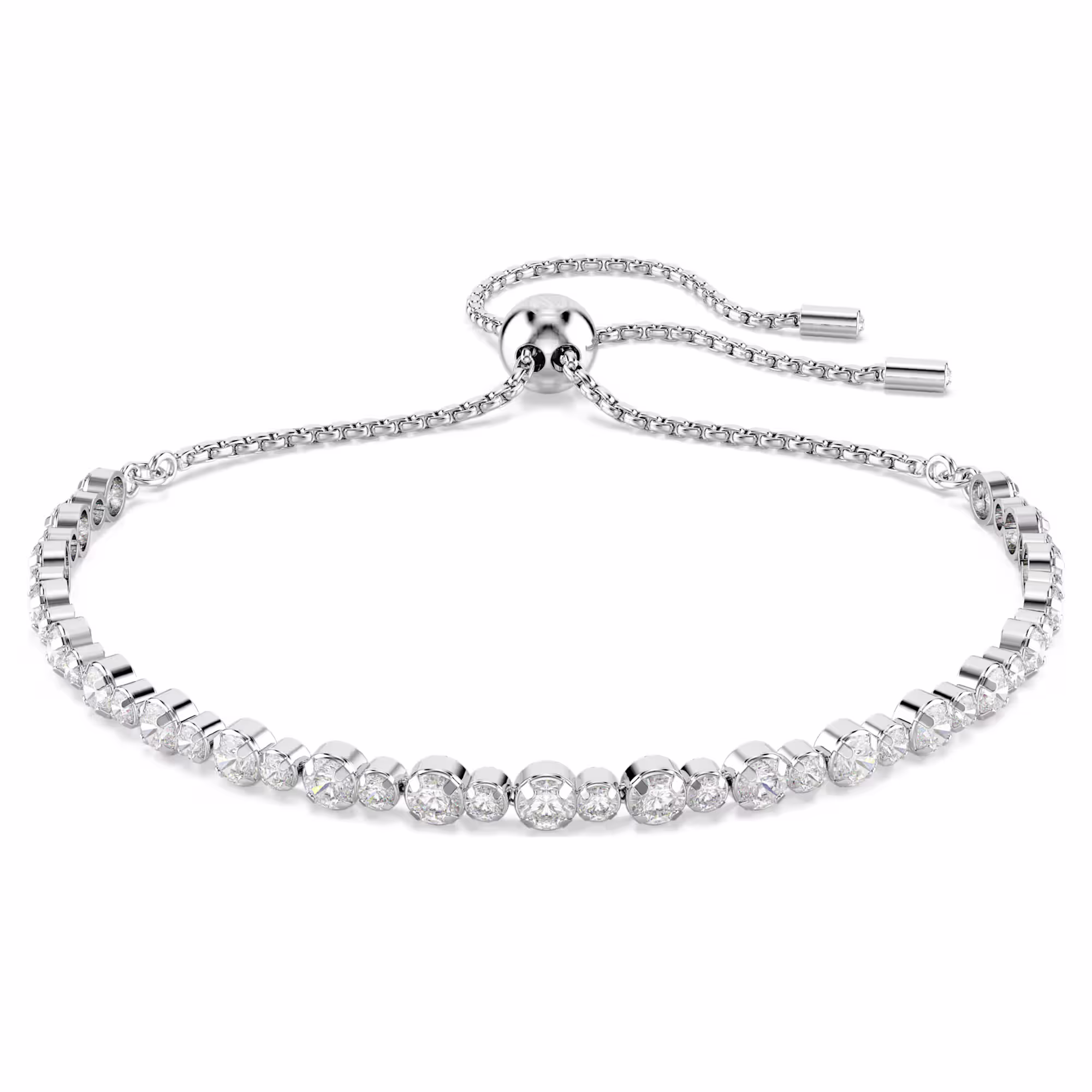 678a38953191c_matrix-tennis-bracelet--mixed-round-cuts--white--rhodium-plated-swarovski-5677813 (9).avif